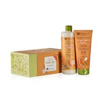 La Saponaria | Cofanetto Regalo con Doccia Shampoo Bio all’arancio e vitamina C (500 ml) e Crema Corpo all’olio di Argan (200 ml), Formula vegan, Perfetto come idea regalo mamma, amica o fidanzata.