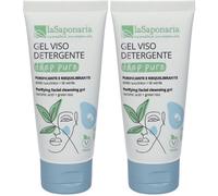 La Saponaria Deep Pure - Gel Viso Detergente 2x100 ml