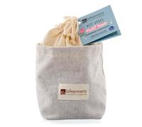 La Saponaria | Kit Viso Must Have- Pochette in Cotone con Mousse Detergente Mirtilla 50ml, Acido Ialuronico 30ml, Maschera Anti-Age e Campioncini - Idea Regalo Naturale, Travel Size.