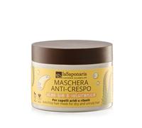 La Saponaria | Maschera capelli anti-crespo, Dona un aspetto sano lucente e idratato, Per capelli aridi e ribelli con Aloe bio e Ialuronico, 200ml