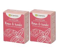 La Saponaria Rosa E Karite' 2x100 g