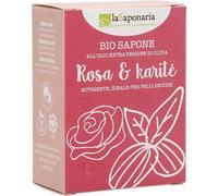 Saponetta Nutriente Rosa e Burro di Karitè da 100g per Pelle Secca, La Saponaria