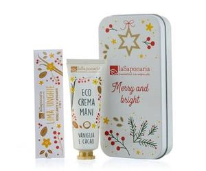 La Saponaria Scrigno Crema mani Vaniglia e Cacao + Limetta Unghie Dolci Coccole
