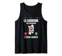 la Sardegna Sta chiamando Regalo Divertente Sardo Regione Canotta