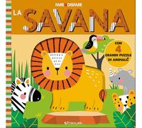 La savana. Ediz. a colori. Con 4 grandi puzzle di animali