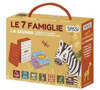 La savana. Le 7 famiglie. Valigetta con carte e stickers. Ediz. a colori. Con 44 Carte. Con 40 Adesivi