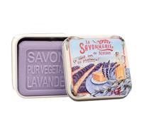 La Savonnerie de Nyons - Scatola per sapone in metallo, 100 g, colore: Lavanda/Multicolore