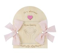 La scatola per richieste a sorpresa in legno della Madrina Padrino può contenere le foto del bambino, regalo per l'annuncio del battesimo (Pink)