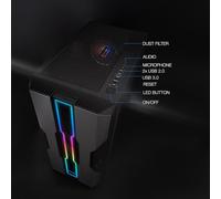 La scatola semi-tower TQGCC103-B NightCity è ideale per i giocatori, presentando un design elegante in nero, ampi spazi interni per componenti ad alte prestazioni e sistemi di ventilazione ef