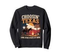 La Scelta di Texas Shining Star State in Mind Cowboy Design Felpa