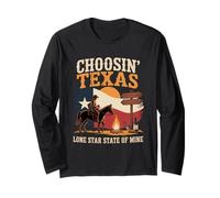 La Scelta di Texas Shining Star State in Mind Cowboy Design Maglia a Manica