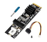 La scheda di conversione MKey da PCIe a USB 3.1 consente il collegamento del pannello frontale di tipo C di tipo E e una scheda di espansione USB meno operativa del driver