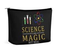 La scienza è come la magia, ma è reale, borsa cosmetica da viaggio, borsa per il trucco portatile, grande capacità, borsa da toeletta, borse portaoggetti per donne-3