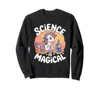 La scienza è magica simpatica scienziata unicorno bambini Felpa