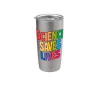 La scienza salva vite medico Ricerca medica Umorismo sanitario Bicchiere termico in acciaio inox doppia parete