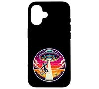 La scimmia ha rapito il rapimento spaziale alieno della navicella spaziale Custodia per iPhone 16