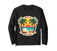 La scuola è fuori per l'estate insegnante studente vintage spiaggia retrò Maglia a Manica