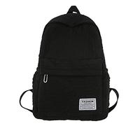 La scuola inizia la stagione di moda donne ragazze studente cerniera borsa da scuola nylon viaggio zaino ad alta capacità gatto trasporto zaino, Nero , Etichettalia unica