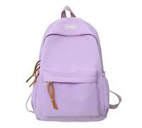 La scuola inizia la stagione moda donne ragazze studente cerniera borsa da scuola nylon viaggio zaino ad alta capacità zaino resistente, Viola, Etichettalia unica