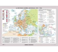 La seconda guerra mondiale. Carta murale storica doppia