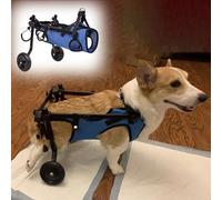 La sedia a rotelle per cani da compagnia è adatta per zampe posteriori Corgi, aiuto per la deambulazione assistita per lesioni del cane e disabilità, carrello assistito per la riabilitazione del cane