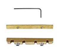 La sella in ottone di alta qualità migliora la risonanza e la stabilità della voce. Basso e con scanalature a rulli per un movimento fluido delle corde. Accessori regolabili in altezza per parti di