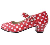 La Señorita Flamenco Scarpe sevillane Principessa Rosso Bianco Bambini o Le Donne