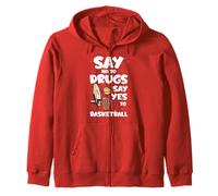 La Settimana della Squadra del Nastro Rosso Dice di No alla Droga Dire Sì al Basket Felpa con Cappuccio