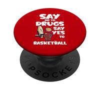 La settimana della squadra del nastro rosso dice di no alla droga dire sì al basket PopSockets PopGrip Adesivo