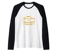 La Sheep Nera è Sometimes The Only One Telling The Truth Maglia con Maniche Raglan