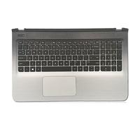 La Shell attorno alla tastiera C conchiglia Shell & Touchpad & tastiera For HP Pavilion 15-P 15-p000 15-p100 15-p200 15-p300 15-p200 (Touch) 15-p074tx p098tx Argento Layout inglese americano Layout del tasto Invio piccolo