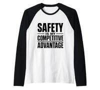 La Sicurezza è Il Mio vantaggio competitivo | Regalo per la Sicurezza sul Posto di Lavoro Maglia con Maniche Raglan