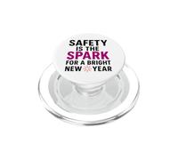 La sicurezza è la scintilla di un luminoso anno nuovo | Consapevolezza della sicurezza PopSockets PopGrip per MagSafe