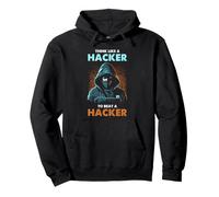 La Sicurezza informatica Pensa Come l'umorismo della Difesa etica degli Hacker Felpa con Cappuccio