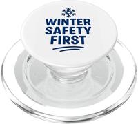 La sicurezza invernale prima | Slogan meteorologico per superfici scivolose PopSockets PopGrip per MagSafe