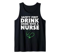 La Sicurezza Prima Bevanda con un'infermiera Canotta