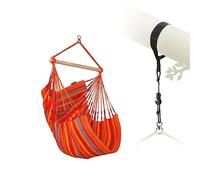 LA SIESTA® - Sedia amaca Domingo Basic Media con supporto per albero, resistente alle intemperie e agli strappi, con kit di sospensione per alberi, travi e pali, per camera da letto, patio, esterni
