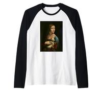 La Signora con Un ermellino di Leonardo da Vinci (1490) Maglia con Maniche Raglan