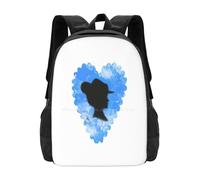 La Signora E I Suoi Sogni Ad Occhi Aperti Zainetto Zaino Borse Moda Cuore Signora Signora Silhouette Donna Cielo Blu Beautyful