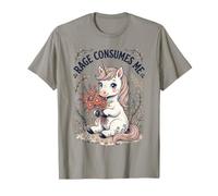 La Simpatica Rabbia degli unicorni Mi consuma Maglietta