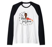 La Simpatica Sirena Nera Dice di Essere Sempre positiva Maglia con Maniche Raglan