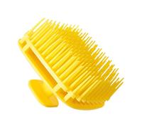 La simpatica spazzola da bagno presenta un design a base cava per un'asciugatura rapida combinata con la funzione di massaggio del cuoio capelluto per adulti. Spazzola per doccia ventilata