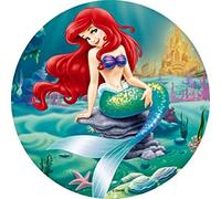LA SIRENETTA ARIEL CIALDA IN OSTIA PER TORTA PERSONALIZZABILE - kit n°3 Cdc- (1 CIALDA IN OSTIA STAMPA SU FOGLIO A4 210 × 297 mm)