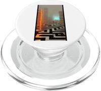 La soglia al neon - Cyberpunk Dystopian City Art PopSockets PopGrip per MagSafe