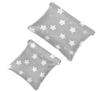 La soluzione da viaggio: 2 astucci estetici con stelle e luna-1068, trousse compatta per il trucco, Multicolore 03, A：7.1x5.8in/18x14.8cm，B:4.7x4.5in/12x11.5cm