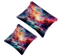 La soluzione da viaggio: 2 custodie colorate Galaxy Space-705 Shrapnel - Borsa per il trucco compatta, Multicolore 02, A：7.1x5.8in/18x14.8cm，B:4.7x4.5in/12x11.5cm