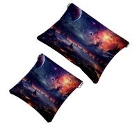 La soluzione da viaggio: 2 custodie colorate Galaxy Space-705 Shrapnel - Borsa per il trucco compatta, Multicolore 09, A：7.1x5.8in/18x14.8cm，B:4.7x4.5in/12x11.5cm