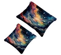 La soluzione da viaggio: 2 custodie colorate Galaxy Space-705 Shrapnel - Borsa per il trucco compatta, Multicolore 07, A：7.1x5.8in/18x14.8cm，B:4.7x4.5in/12x11.5cm