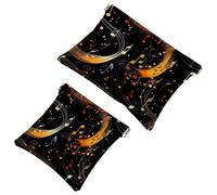 La soluzione da viaggio: 2 custodie colorate per appunti, 111, per trucchi, compatte, Multicolore 04, A：7.1x5.8in/18x14.8cm，B:4.7x4.5in/12x11.5cm