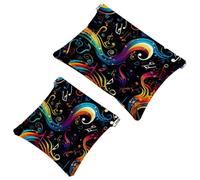 La soluzione da viaggio: 2 custodie colorate per appunti, 111, per trucchi, compatte, Multicolore 06, A：7.1x5.8in/18x14.8cm，B:4.7x4.5in/12x11.5cm